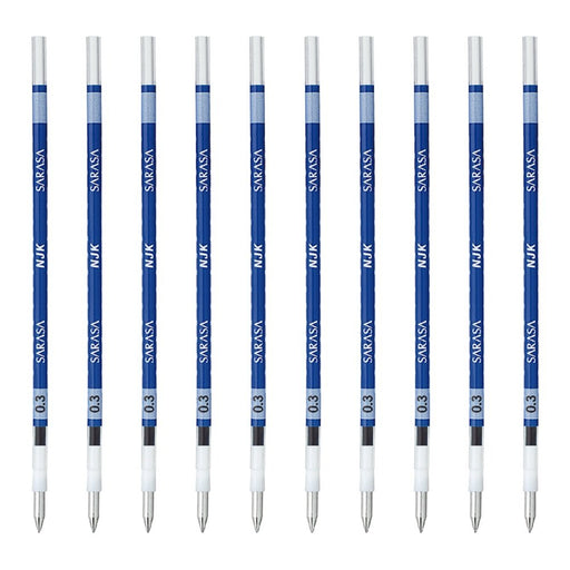 Zebra Prefeel Sarasa Blue Ballpoint Pen Refill 0.3 Lead 10 Pieces-Kiichin - The #1 Place for Japanese Goods in Your Hand!