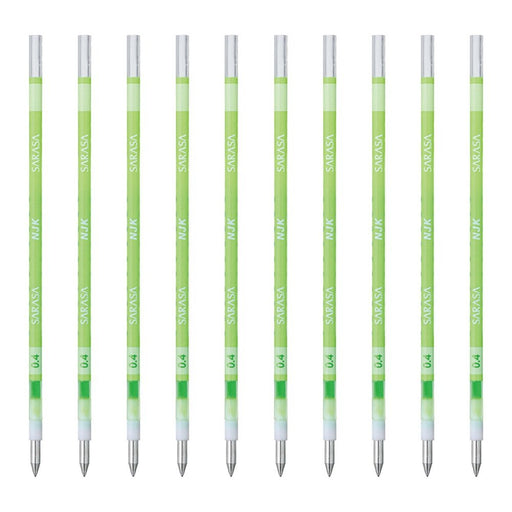 Zebra Prefeel Sarasa 10-Pack Ballpoint Pen Refill 0.4 Lead Light Green-Kiichin - The #1 Place for Japanese Goods in Your Hand!