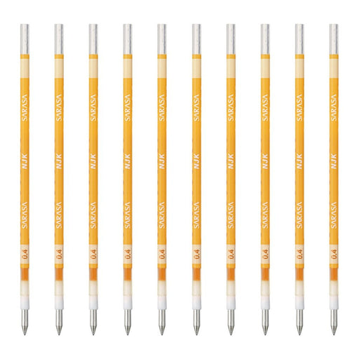 Zebra Prefeel Sarasa Ballpoint Pen Refill 0.4 Lead Yellow 10 Pieces-Kiichin - The #1 Place for Japanese Goods in Your Hand!