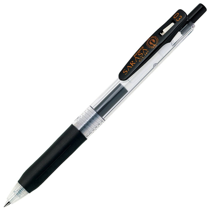 Zebra Sarasa Clip 0.3 Gel Ballpoint Pen Pack of 10 in Black-Kiichin - The #1 Place for Japanese Goods in Your Hand!