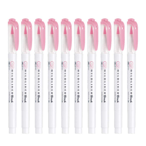 Zebra Mild Liner Highlighter 10-Piece Set in Blush Mild Pink Zebra B-Wft8-Mp-Kiichin - The #1 Place for Japanese Goods in Your Hand!