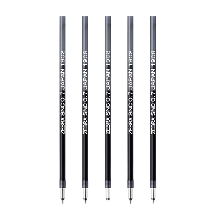 Zebra Multicolor Multifunctional Oil-Based Ballpoint Pen Refill 0.7 Lead Black 5 Pieces-Kiichin - The #1 Place for Japanese Goods in Your Hand!