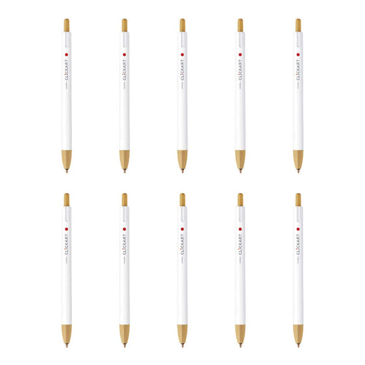 Zebra Clickart Water-Based Light Brown Pen Pack of 10 Pieces-Kiichin - The #1 Place for Japanese Goods in Your Hand!