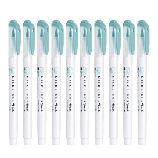 Zebra Mild Liner Brush Highlighter in Mild Blue Pack of 10-Kiichin - The #1 Place for Japanese Goods in Your Hand!