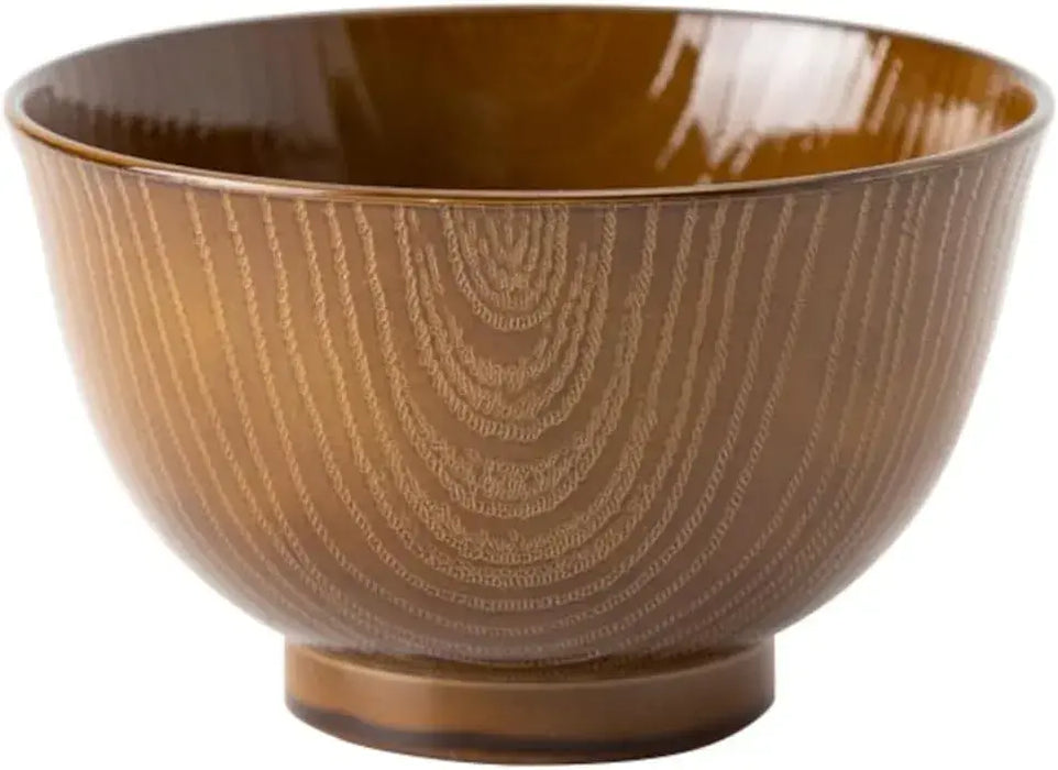 Asahi Koyo AZ23-12 Wood Bowl Glossy Brown Dishwasher Microwave Safe