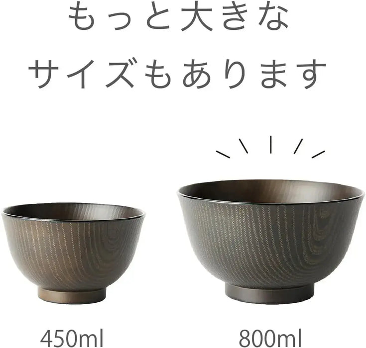 Asahi Koyo AZ23-12 Wood Bowl Glossy Brown Dishwasher Microwave Safe