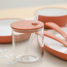 KINTO   Bonbo Straw Cup 200ml Orange for Kids Baby Dishwasher Safe Gift 26382