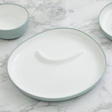 KINTO   Bonbo Kids Plate 240x220mm Blue Gray Microwave Dishwasher Safe