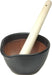 Genju Seitojo Motoshi Ishimi Silicone Bottom Mortar and Pestle Set - Black Matte Medium - 4956795050262