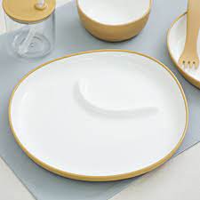 KINTO   Bonbo Kids Plate 240x220mm Yellow Microwave Dishwasher Safe Gift