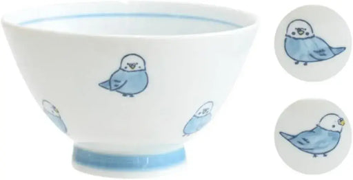Ippinsha Corottori Rice Bowl Blue 4.3 x 2.6 Inches Ceramic