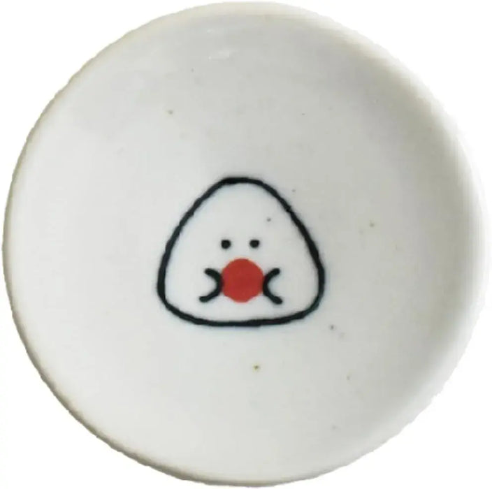 Ippinsha Gyutto Onigiri-san Dish Chopstick Rest Bean Plate Made in Japan - Plum - 4536818471627