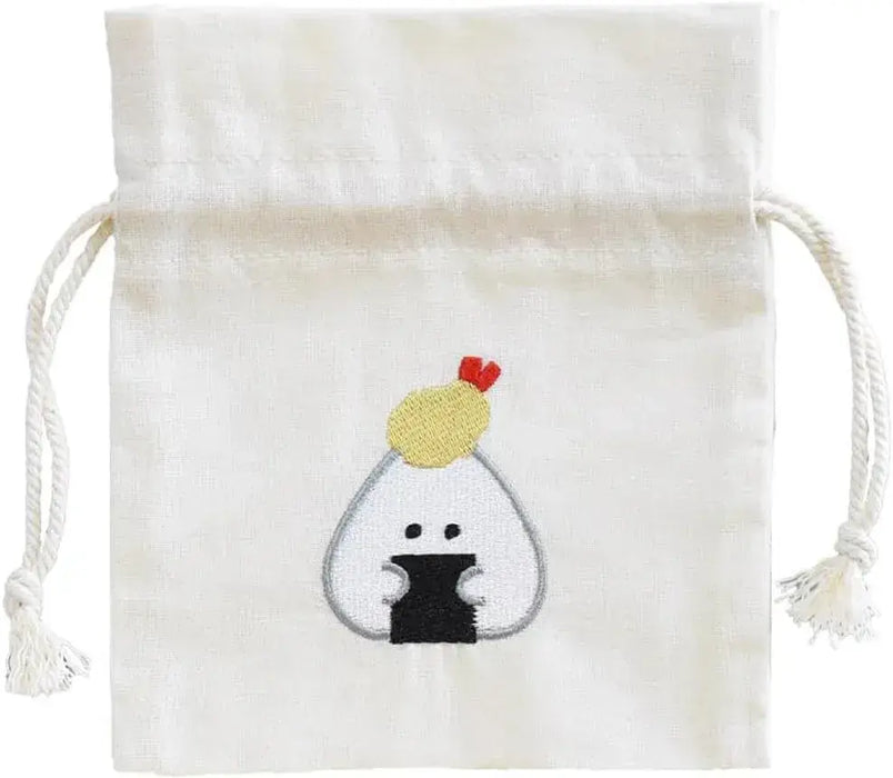 Ippinsha Gyutto Onigiri-san Lunch Cloth Bento Gift - Drawstring Bag - 4536818471832