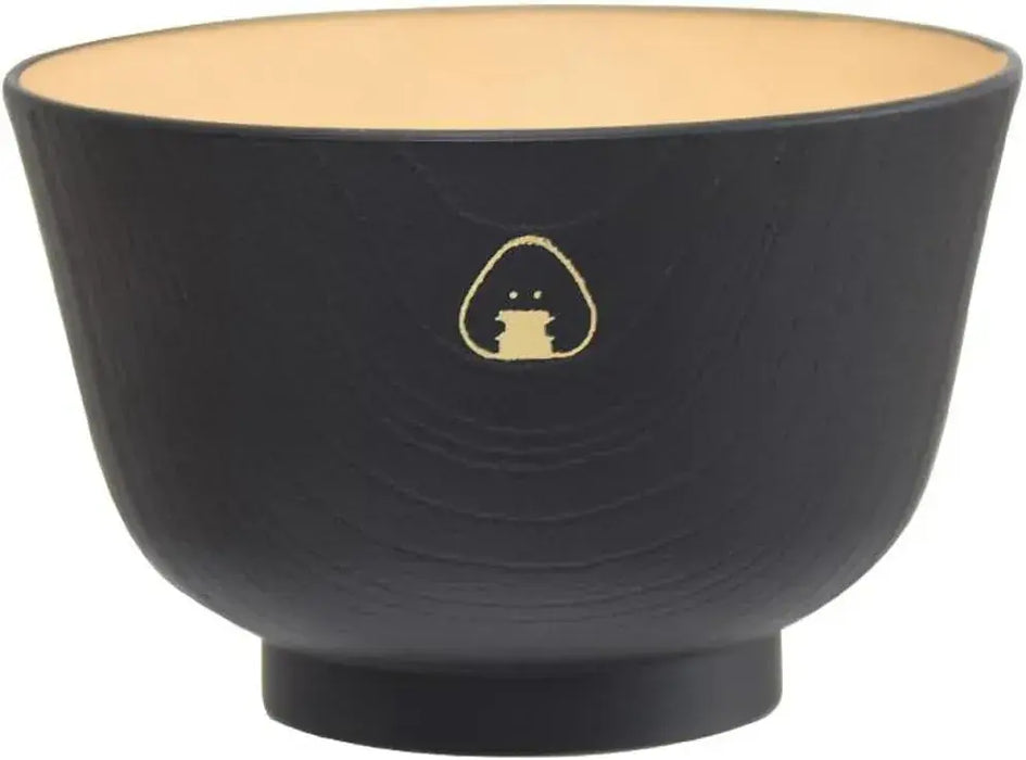 Ippinsha Gyutto Rice Ball Antibacterial Soup Bowl - Glue Black - 4536818471399