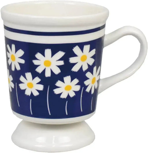 Ippinsha Mug Cup 250ml Blue Ceramic Retro Flower Design