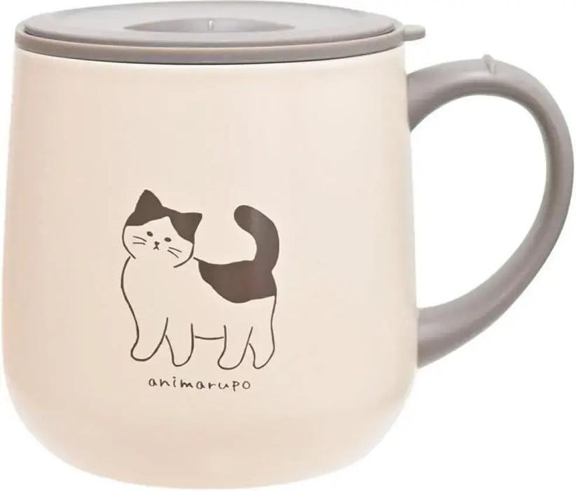 Ippinsha Stainless Steel Mug Durable Travel Drinkware - Cat 88x100mm - 4536818512122