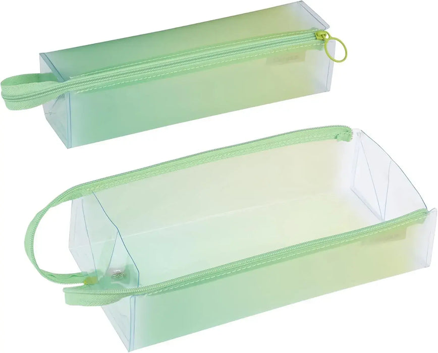 Kokuyo Campus Pencil Case with Tray for Easy Viewing - Citrus Green - 4901480434872