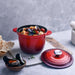 Le Creuset Cast Enameled Two-Handed Cocotte Pot 18 Cherry Red Oven Safe Le Creuset