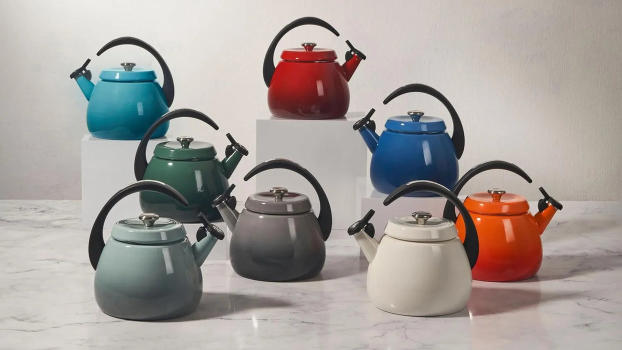 Le Creuset Crochet Kettle 0.7 Gallon Cherry Red Gas Induction Compatible Le Creuset