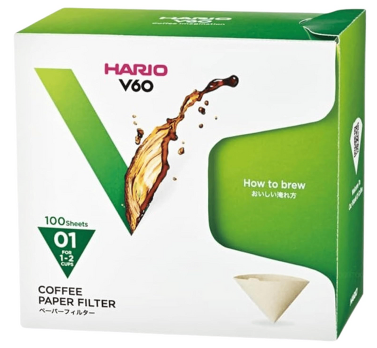 Hario V60 1-2 Cup Paper Filters - Box of 100 from Honu Kato Coffee Shop Japan