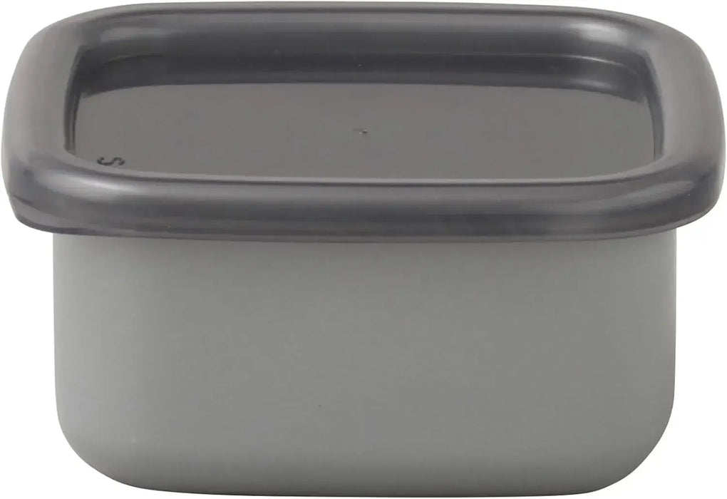 Noda Horo GS-L Enameled Heat Resistant Storage Container with Lid - Square S - 4976045077115