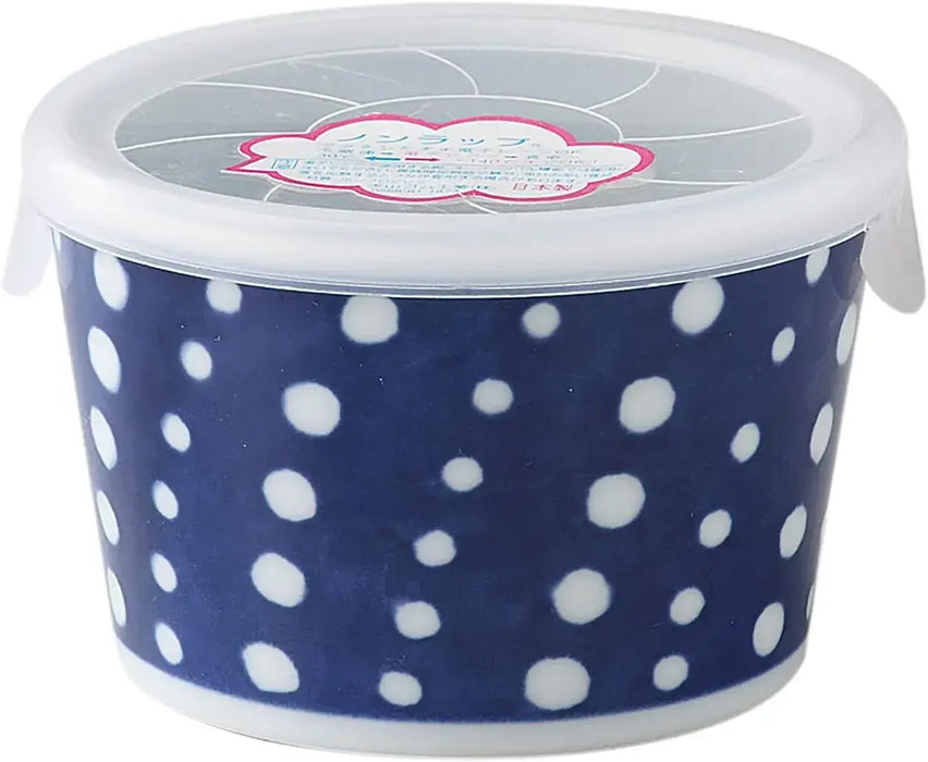 Saikai Pottery Hasami Ware Indigo Japan Range Pack with Lid Medium Bowl - Stain Remover 8.5cm - 4965451425719