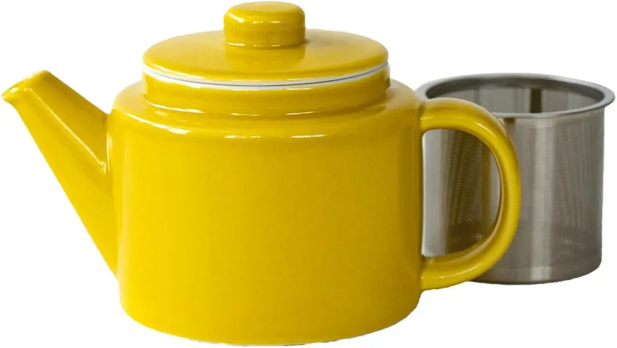 Saikai Pottery Hasami Ware Teapot with Stainless Steel Tea Strainer - Yellow - 4965451138725