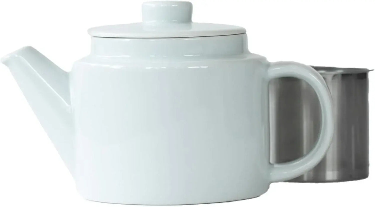 Saikai Pottery Hasami Ware Teapot with Stainless Steel Tea Strainer - White - 4965451138701