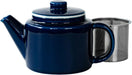 Saikai Pottery Hasami Ware Teapot with Stainless Steel Tea Strainer - Navy - 4965451138732