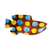 Aito Leo Lionni Swimmy Bean Plate Seto Ware 278220 8x4cm Blue/Yellow/Brown-Kiichin - The #1 Place for Japanese Goods in Your Hand!