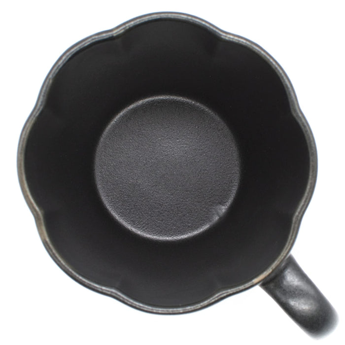 Aito Hana Mug 360ml Black Seto Ware Microwave & Dishwasher Safe Made in Japan 288537-Kiichin - The #1 Place for Japanese Goods in Your Hand!