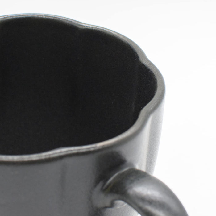 Aito Hana Mug 360ml Black Seto Ware Microwave & Dishwasher Safe Made in Japan 288537-Kiichin - The #1 Place for Japanese Goods in Your Hand!