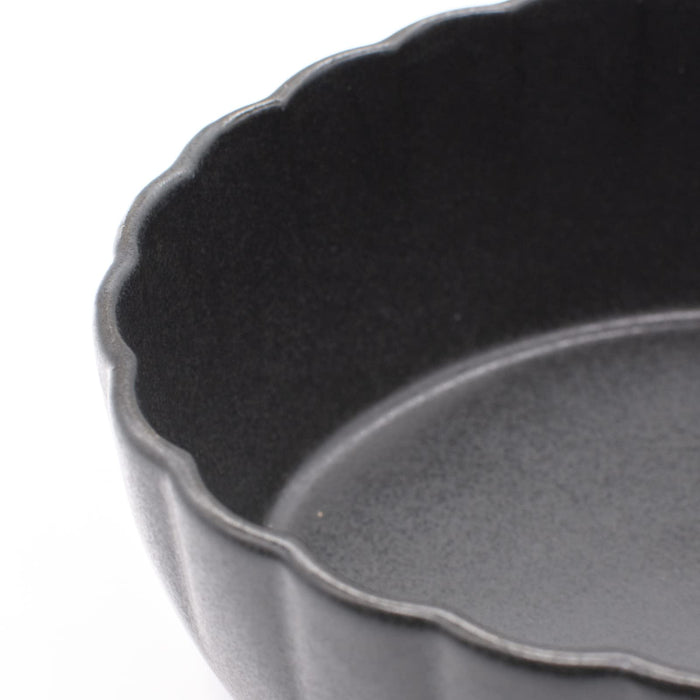 Aito Hana Salad Bowl Set 14cm Black Seto Ware 288536-Kiichin - The #1 Place for Japanese Goods in Your Hand!