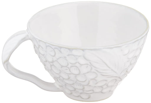 Aito Lien Coffee Cup & Saucer 330ml White Mino Ware Japan 267841-Kiichin - The #1 Place for Japanese Goods in Your Hand!