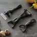 Shimomura Kougyou Antibacterial Japan Verdun Black Soft Sheet Cutting Board Mini Fruit Knife Vertical Peeler Shari Fluffy Grater Set OVB-915-Kiichin - The #1 Place for Japanese Goods in Your Hand!