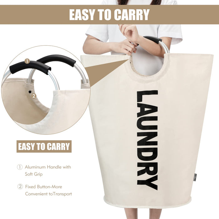 Dokehom 95L Waterproof Laundry Basket Hamper Box with Folding Design and Stylish Interior (Black)-Kiichin - The #1 Place for Japanese Goods in Your Hand!