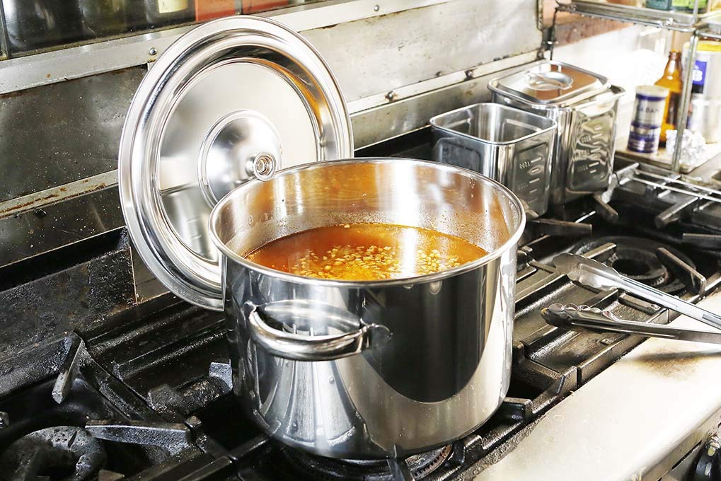 Ebm 18-8 Half Pot 30cm w/Scale & Handle-Kiichin - The #1 Place for Japanese Goods in Your Hand!