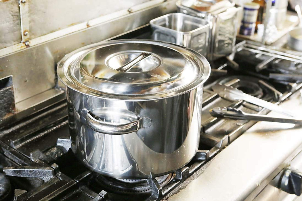 Ebm 18-8 Half Pot 30cm w/Scale & Handle-Kiichin - The #1 Place for Japanese Goods in Your Hand!