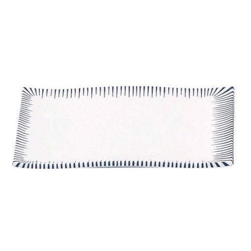 Entec Japan 19.8Cm Melamine Wavy Rectangular Fish Plate - Stylish and Durable Tableware-Kiichin - The #1 Place for Japanese Goods in Your Hand!