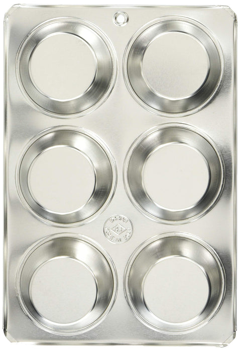 Kubodera Light Metal Industry Japan Tin Muffin Mold #100 - 6 Piece Set-Kiichin - The #1 Place for Japanese Goods in Your Hand!