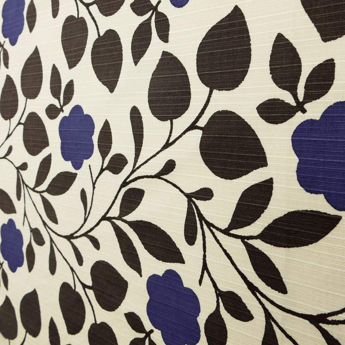 Hama Pattern Furoshiki Cloth - 90Cm Japan, Blue Flower Leaf-Kiichin - The #1 Place for Japanese Goods in Your Hand!