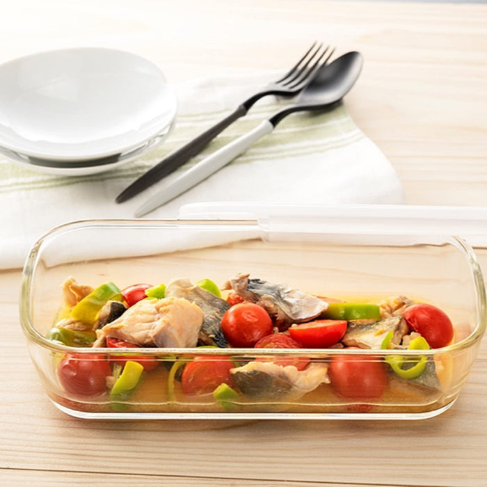 Hario Japan Buono Kitchen Kstl-90-Tw Glass Storage Containers (6-Pack) 900Ml Heat-Resistant Square Clear-Kiichin - The #1 Place for Japanese Goods in Your Hand!