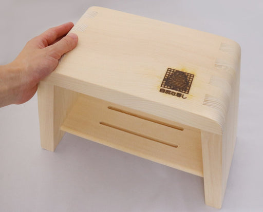 Ichihara Woodworks Mokkosho Bath Chair Yuyu School - Japanese Design | 25X16X23Cm-Kiichin - The #1 Place for Japanese Goods in Your Hand!