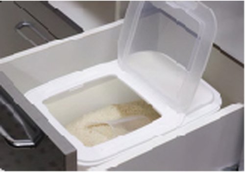 Iwasaki Industry 10Kg Japanese Rice Storage Bins - Clear B-2897Pn-Kiichin - The #1 Place for Japanese Goods in Your Hand!