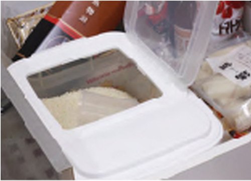 Iwasaki Industry 10Kg Japanese Rice Storage Bins - Clear B-2897Pn-Kiichin - The #1 Place for Japanese Goods in Your Hand!
