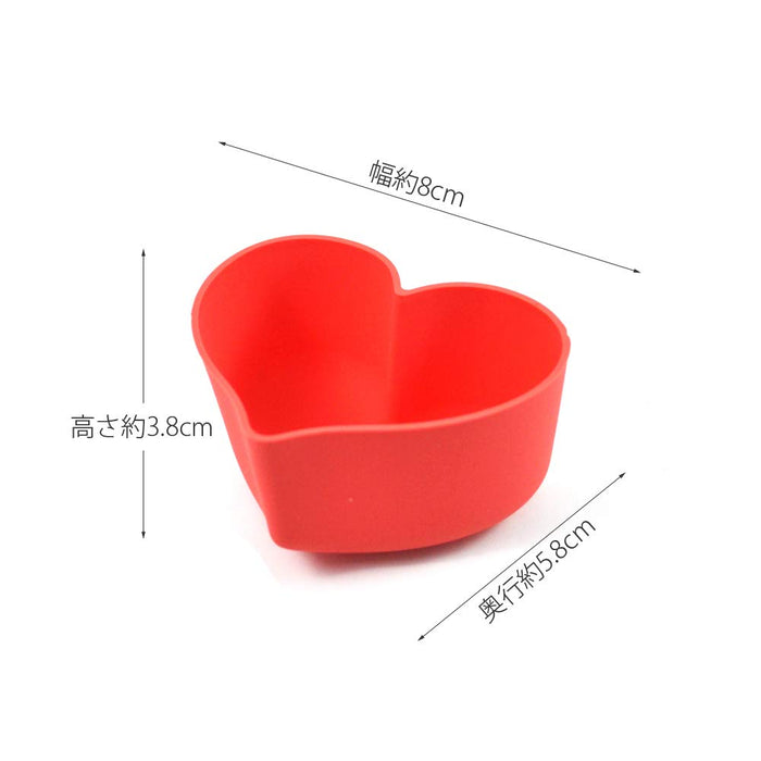 Kai Corp DL6356 Heat-Resistant Silicone Cup 3pcs Heart Large-Kiichin - The #1 Place for Japanese Goods in Your Hand!