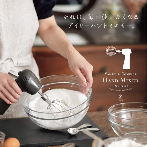 Kai DL6430 Smart Hand Whipper Charcoal Black Kitchen Tool-Kiichin - The #1 Place for Japanese Goods in Your Hand!