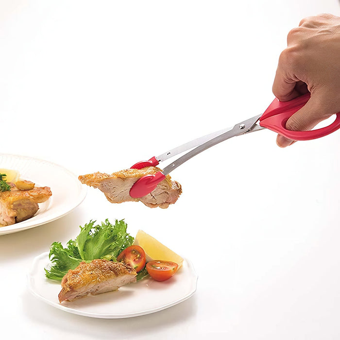 Kai Stainless Steel Kitchen Scissors & Tongs Combo-Kiichin - The #1 Place for Japanese Goods in Your Hand!