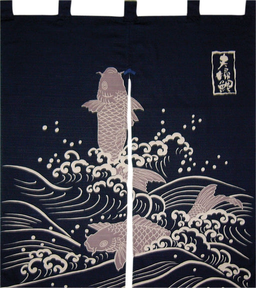Maeda Dyeing Japanese Kaiuntei Engi Noren Carp - Traditional Japanese Door Curtain-Kiichin - The #1 Place for Japanese Goods in Your Hand!