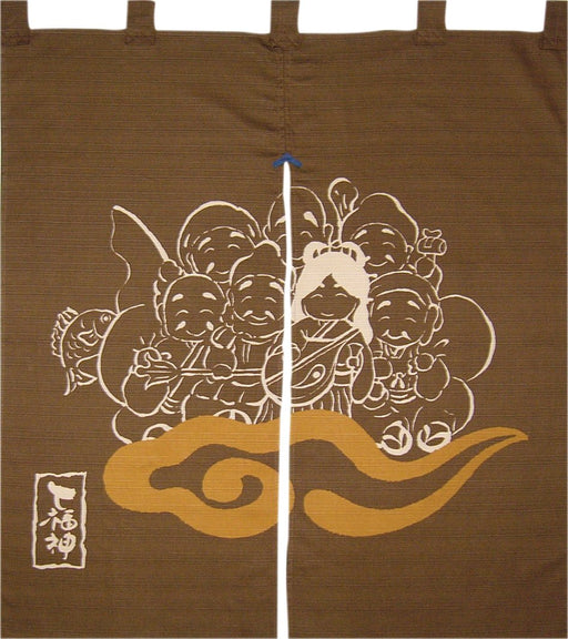 Maeda Dyeing Japan Seven Lucky Gods Engi Noren - Traditional Japanese Door Curtain-Kiichin - The #1 Place for Japanese Goods in Your Hand!